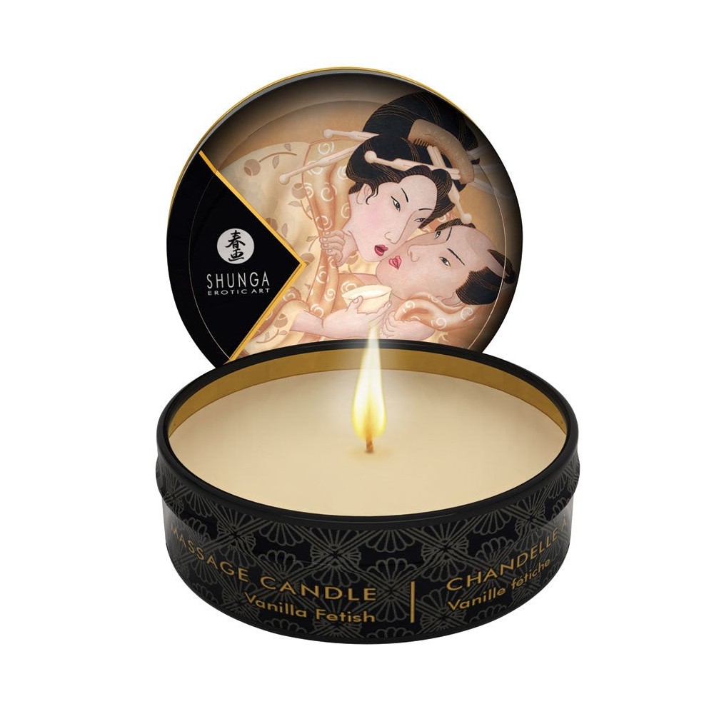 Shunga Mini Massage Candle-Vanilla Fetish 1oz